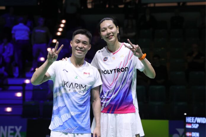 Gloria Emanuelle Widjaja/Hee Yong Kai Terry menundukan unggulan keempat Mathias Christiansen/Alexandra Boje dengan 21-Mulheim pada Kamis waktu setempat (26/2/2026). (foto: PBSI)