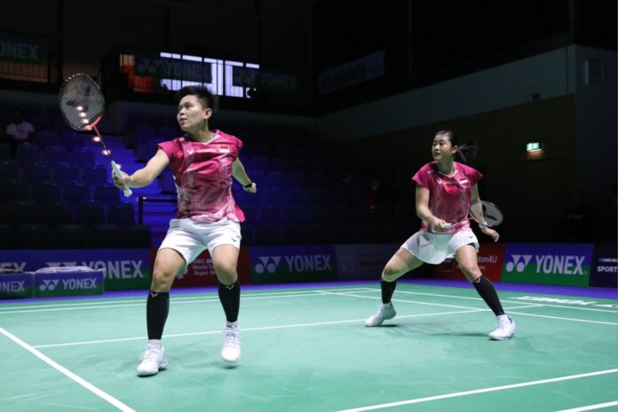 Siti Fadia Silva Ramadhanti/Amalia Cahaya Pratiwi ketika berhadapan dengan ganda Taiwan Hsu Yin-Hui/Lin Jhih Yun di Westenergie Sporthalle, An den Sportstätten . Mulheim, Jerman, Jumat pagi WIB (27/2/2026).