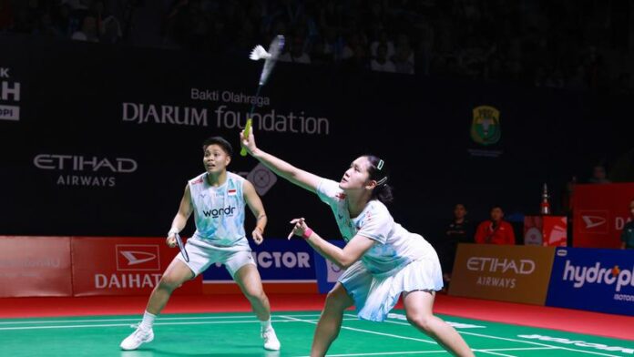 apriyani-lanny Apriyani Rahayu/Lanny Tria Mayasari saat tampil di Indonesia Masters 2026.